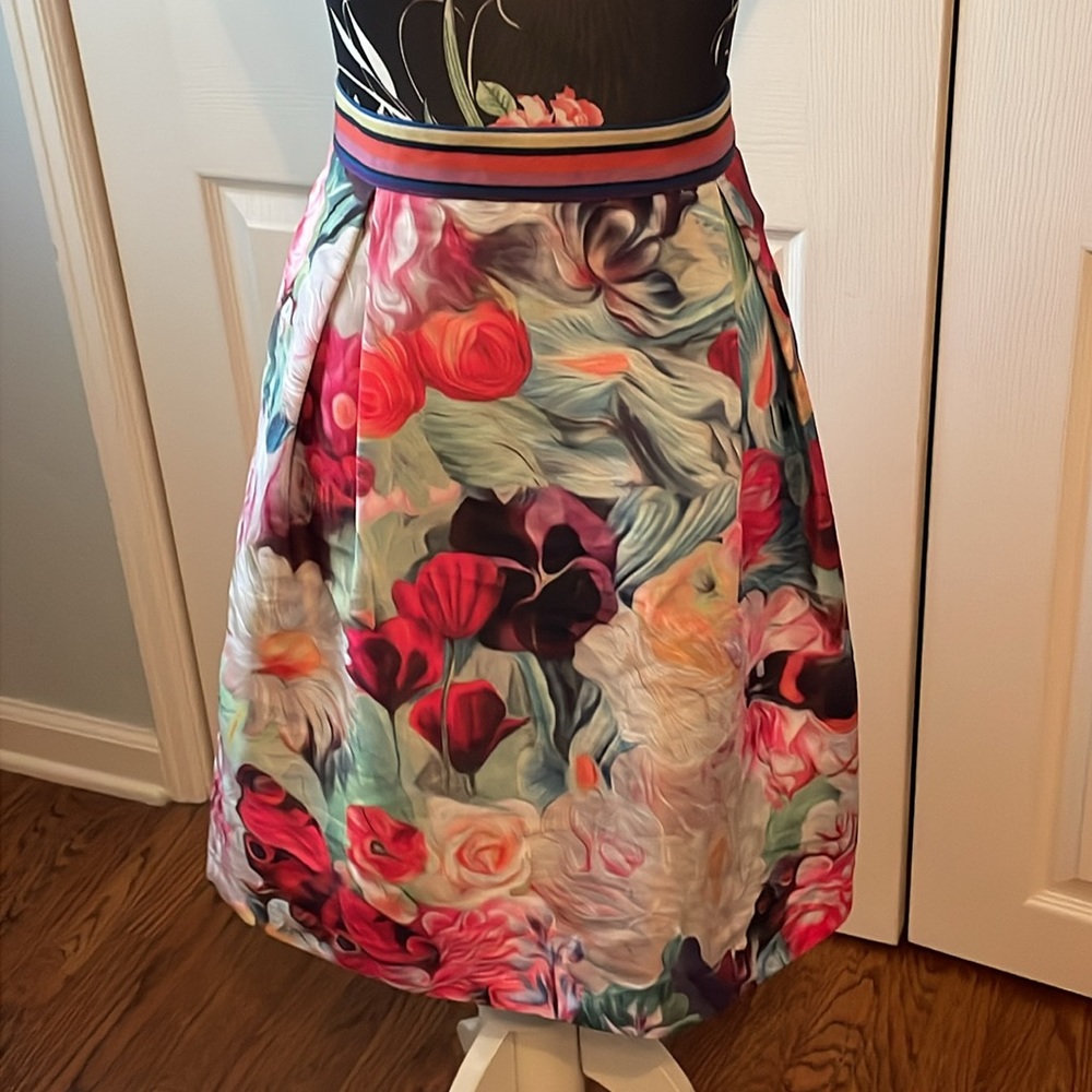 Ted Baker London Watercolor Floral Skirt